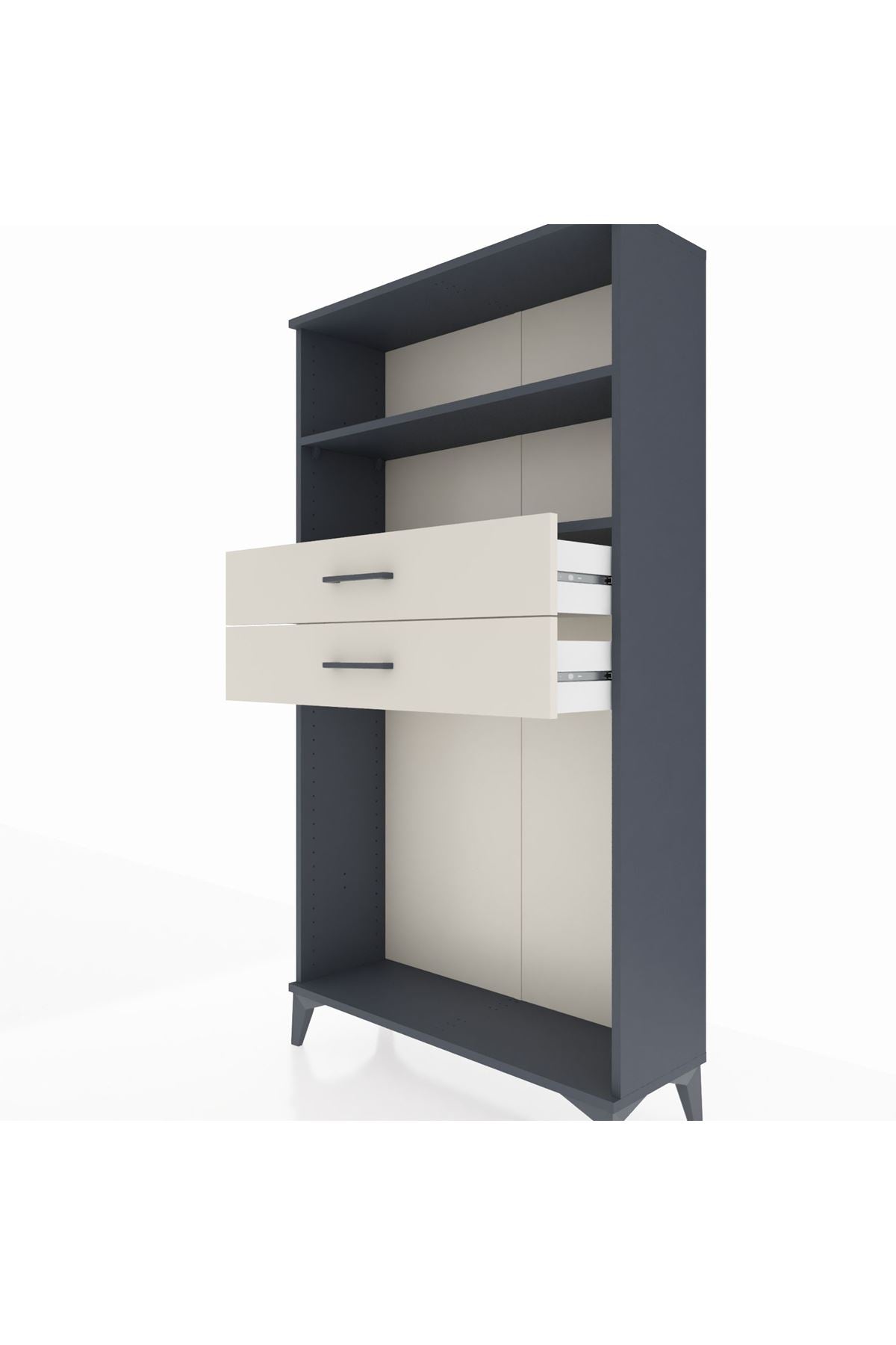 Arges Dolap 2 Raflı 2 Çekmeceli 88x30x163 - S21M074V4A