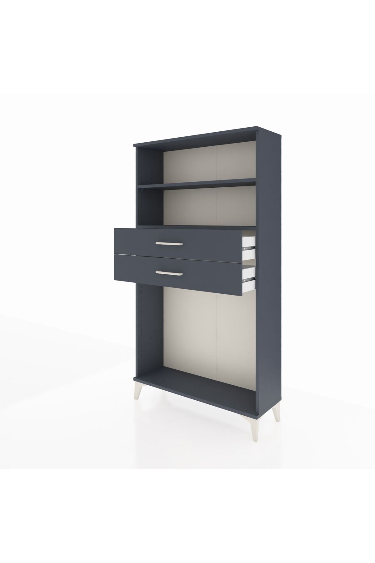 Arges Dolap 2 Raflı 2 Çekmeceli 88x30x163 - S21M074V5A