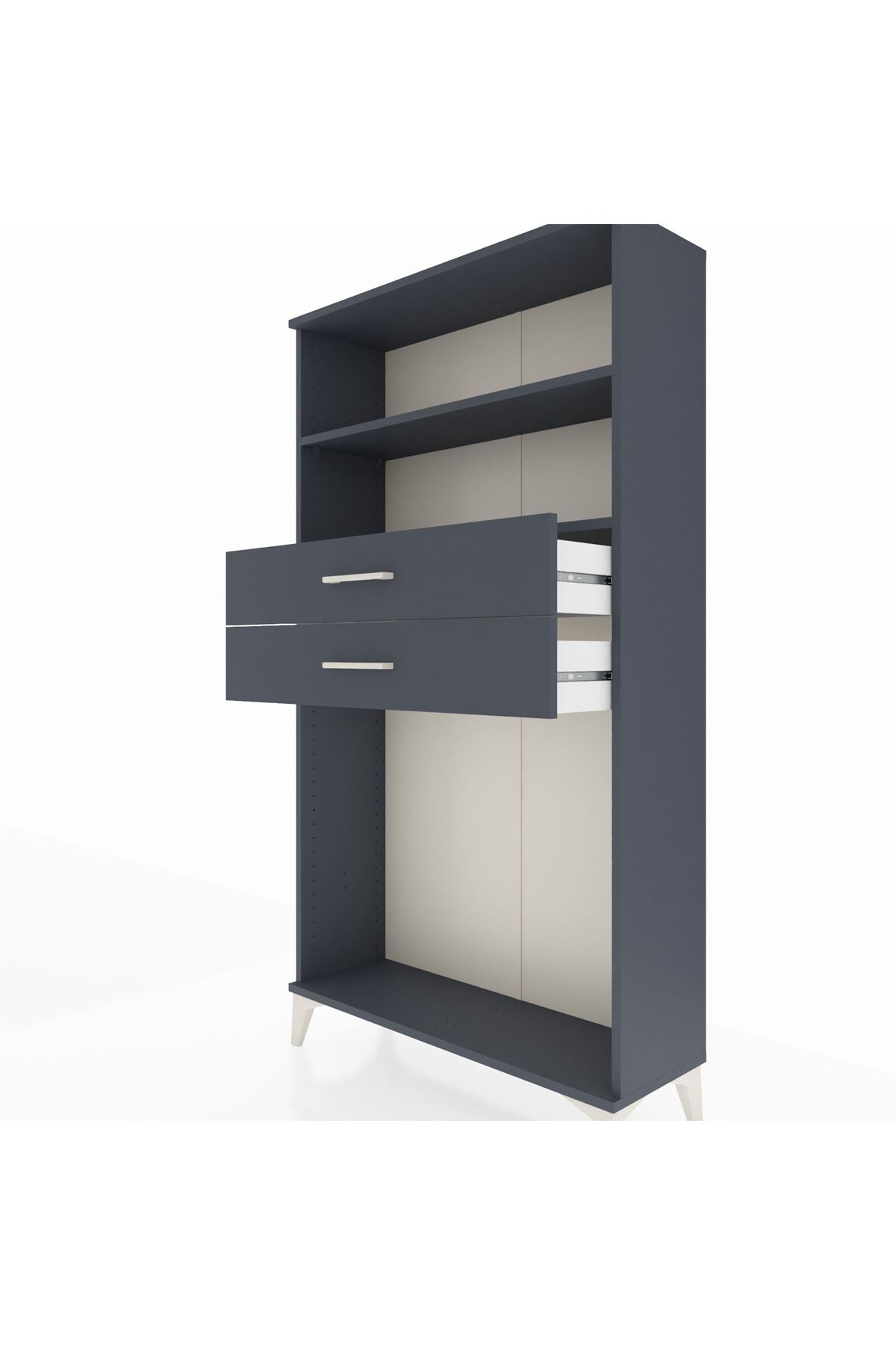 Arges Dolap 2 Raflı 2 Çekmeceli 88x30x163 - S21M074V5A