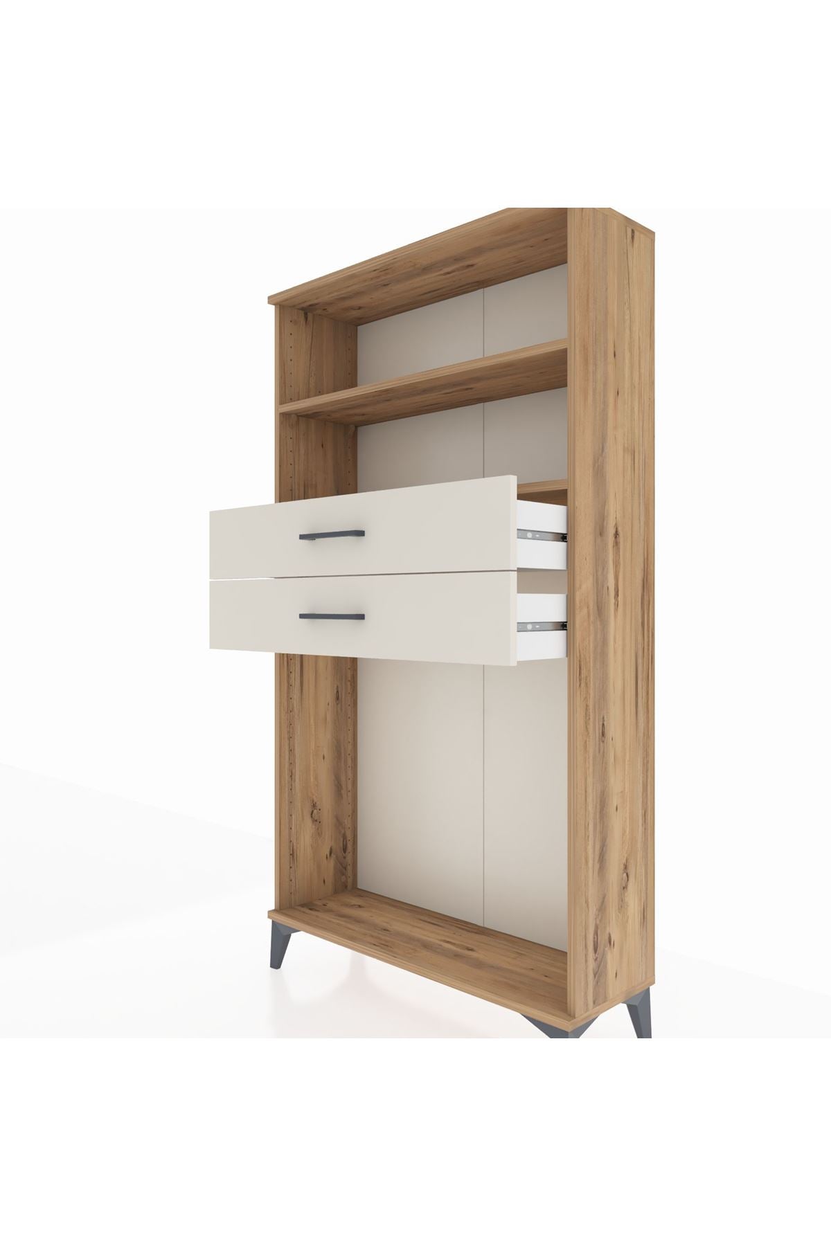 Arges Dolap 2 Raflı 2 Çekmeceli 88x30x163 - S21M074V7A
