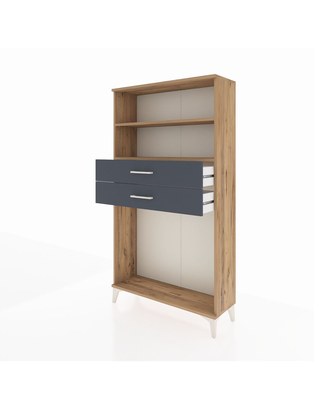 Arges Dolap 2 Raflı 2 Çekmeceli 88x30x163 - S21M074V8A