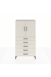 Arges Dolap 2 Raflı 5 Çekmeceli 2 Kapaklı 88x30x163 - S21M075V1A