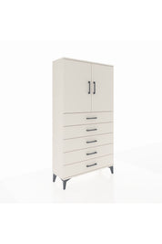Arges Dolap 2 Raflı 5 Çekmeceli 2 Kapaklı 88x30x163 - S21M075V1A