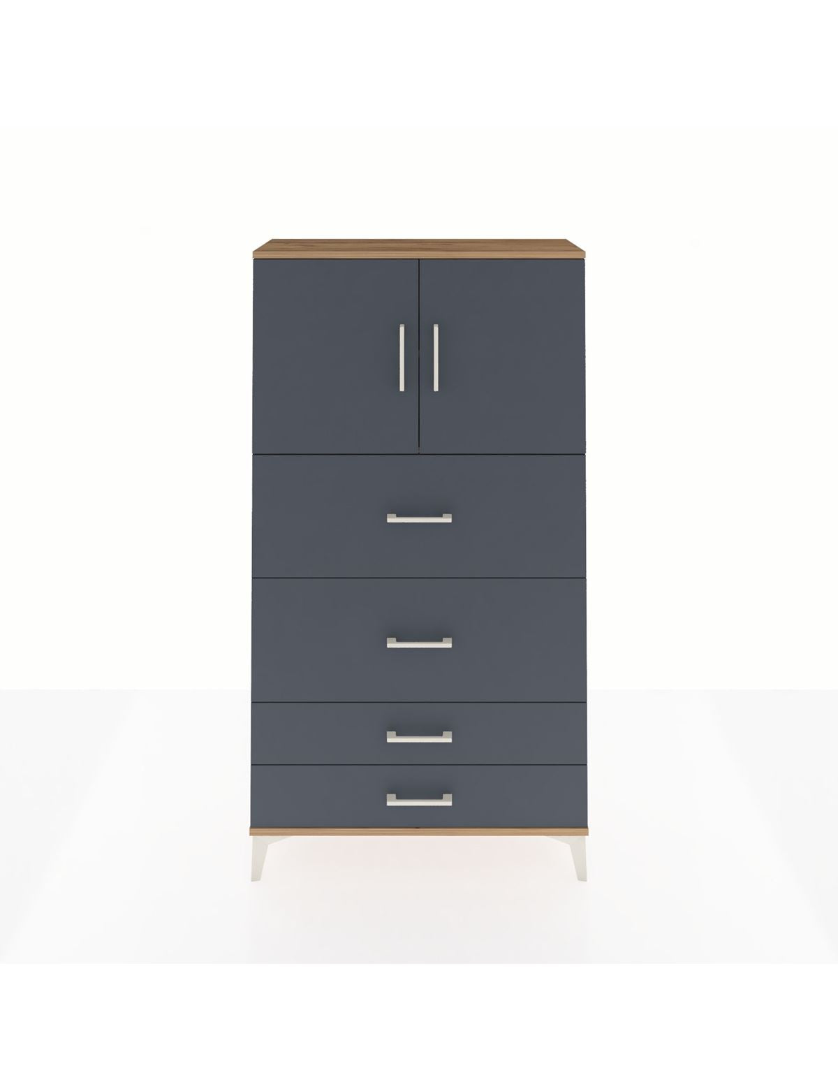 Arges Dolap 2 Raflı 4 Çekmeceli 2 Kapaklı 88x30x163 - S21M037V8A