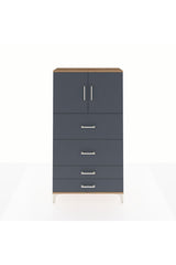 Arges Dolap 2 Raflı 4 Çekmeceli 2 Kapaklı 88x30x163