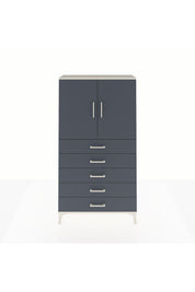 Arges Dolap 2 Raflı 5 Çekmeceli 2 Kapaklı 88x30x163 - S21M075V2A