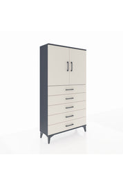 Arges Dolap 2 Raflı 5 Çekmeceli 2 Kapaklı 88x30x163 - S21M075V4A