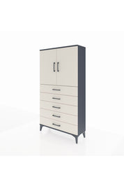 Arges Dolap 2 Raflı 5 Çekmeceli 2 Kapaklı 88x30x163 - S21M075V4A