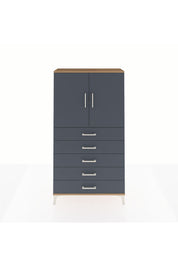 Arges Dolap 2 Raflı 5 Çekmeceli 2 Kapaklı 88x30x163 - S21M075V8A
