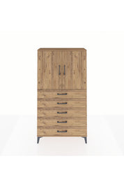 Arges Dolap 2 Raflı 5 Çekmeceli 2 Kapaklı 88x30x163 - S21M075V9A