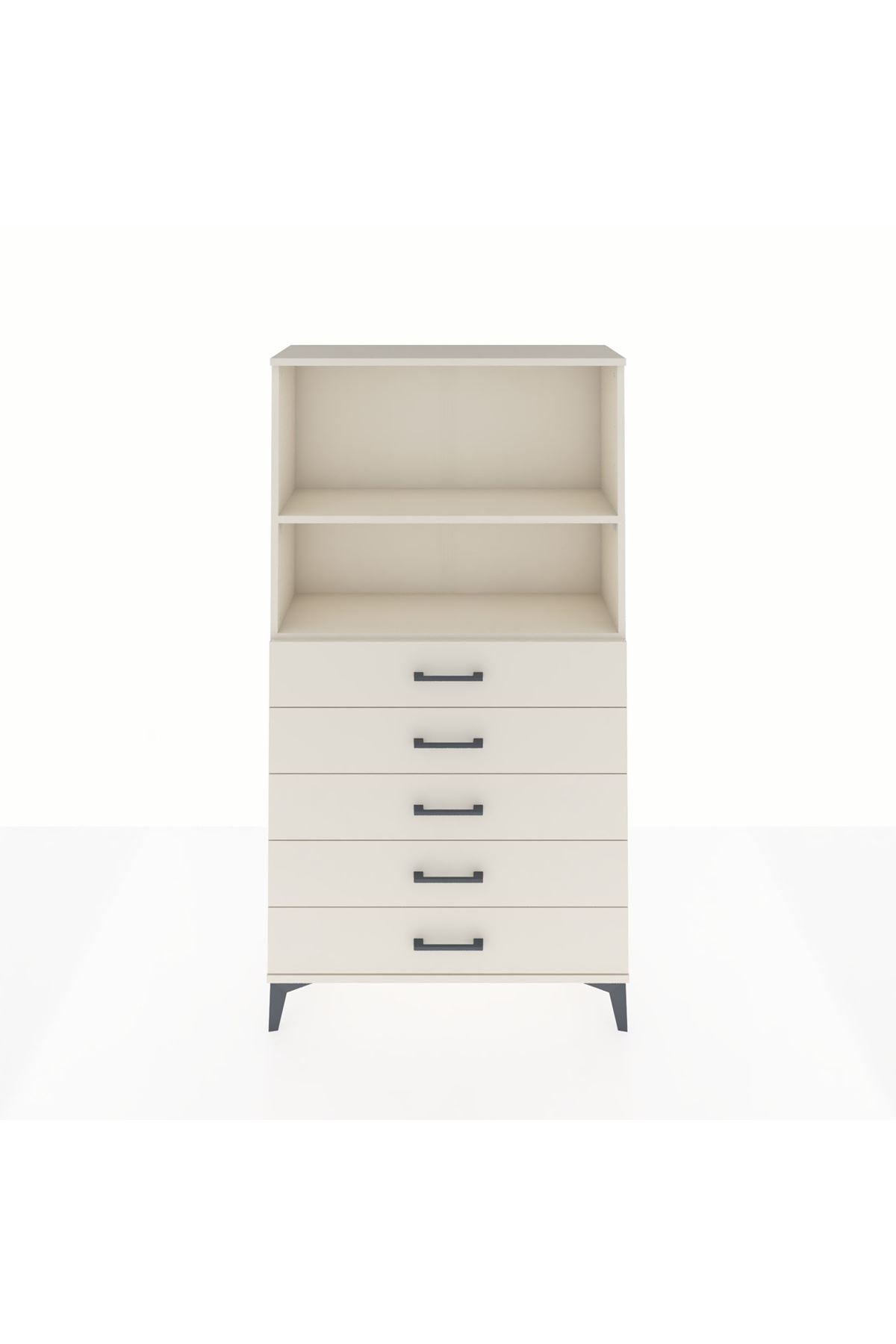 Arges Dolap 2 Raflı 5 Çekmeceli 88x30x163 - S21M076V1A