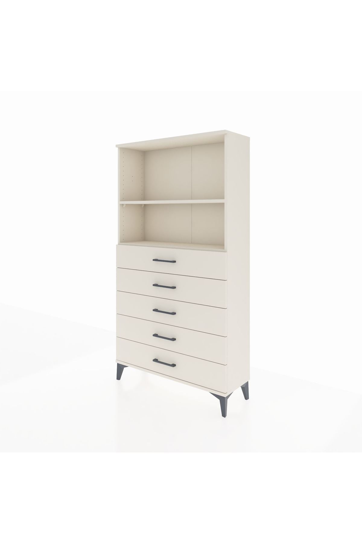 Arges Dolap 2 Raflı 5 Çekmeceli 88x30x163 - S21M076V1A