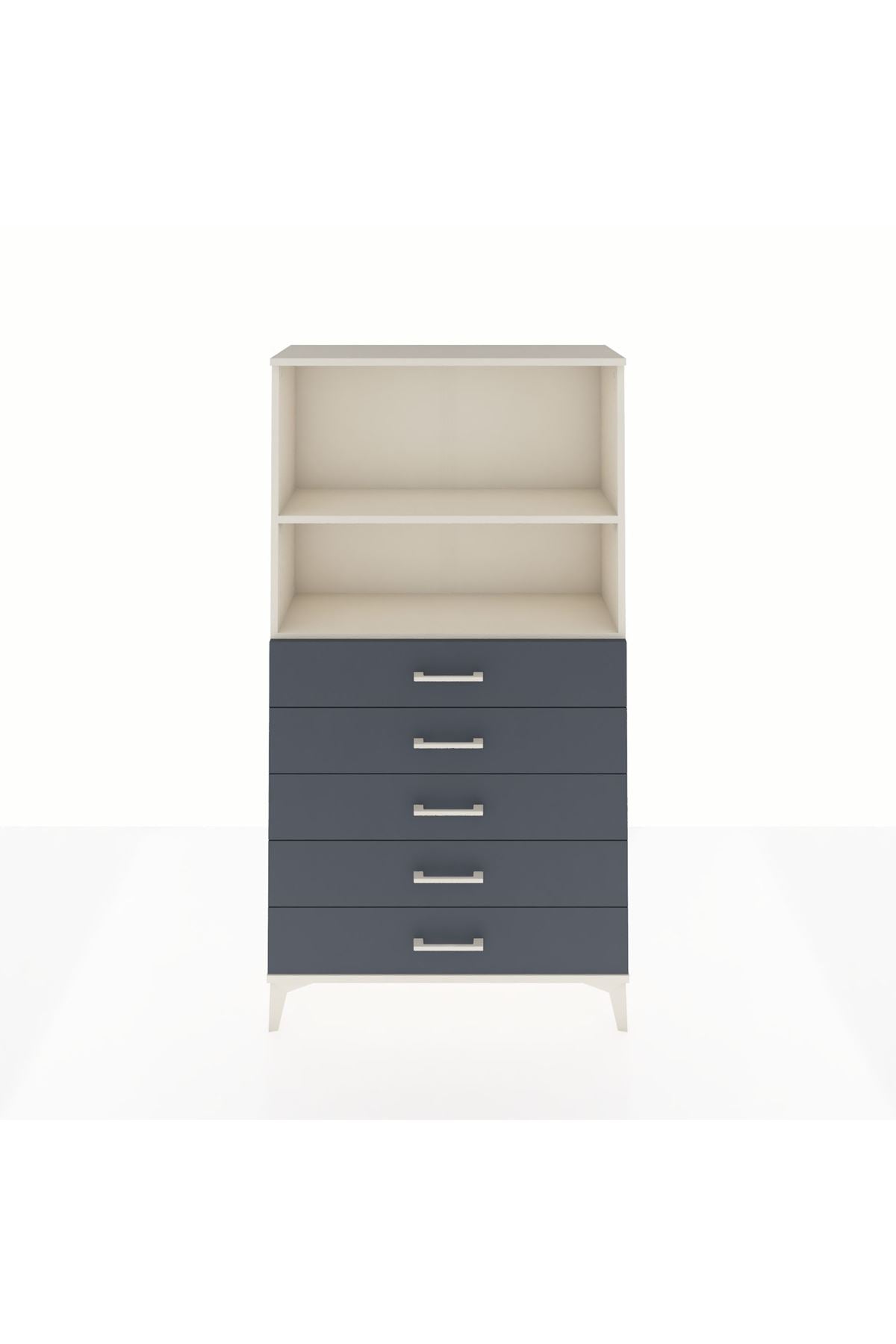 Arges Dolap 2 Raflı 5 Çekmeceli 88x30x163 - S21M076V2A