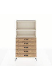Arges Dolap 2 Raflı 5 Çekmeceli 88x30x163 - S21M076V3A