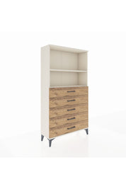 Arges Dolap 2 Raflı 5 Çekmeceli 88x30x163 - S21M076V3A