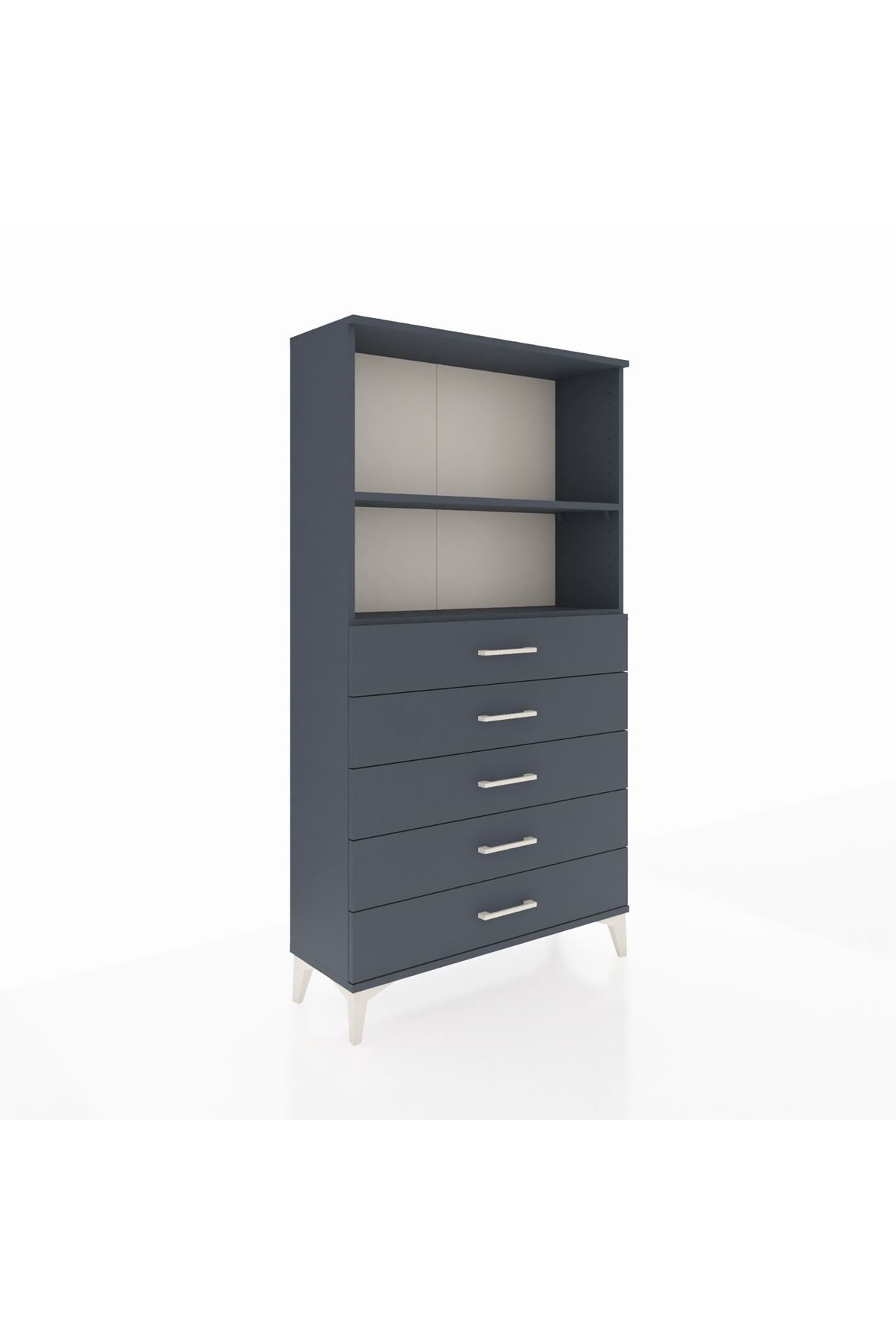 Arges Dolap 2 Raflı 5 Çekmeceli 88x30x163 - S21M076V5A