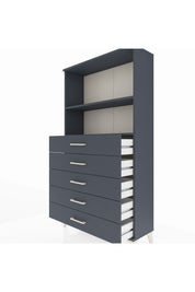 Arges Dolap 2 Raflı 5 Çekmeceli 88x30x163 - S21M076V5A