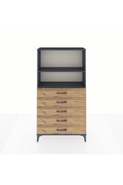Arges Dolap 2 Raflı 5 Çekmeceli 88x30x163 - S21M076V6A