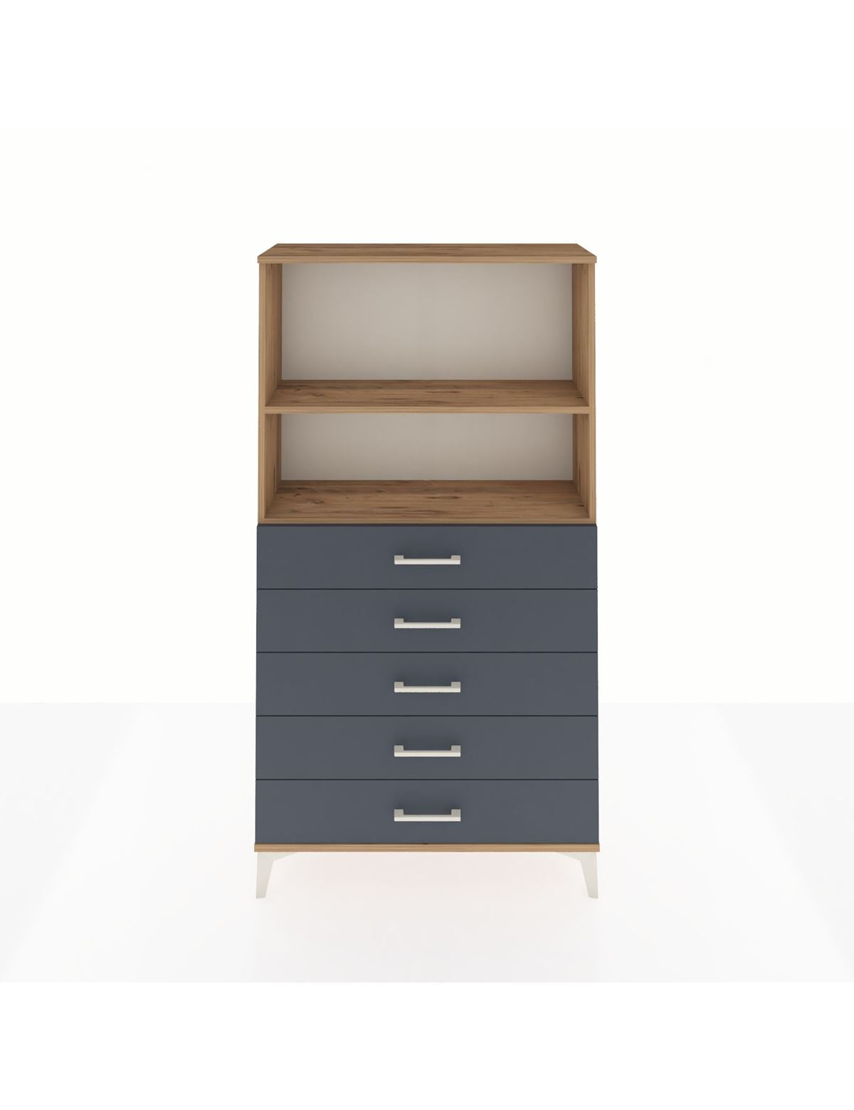 Arges Dolap 2 Raflı 5 Çekmeceli 88x30x163 - S21M076V8A