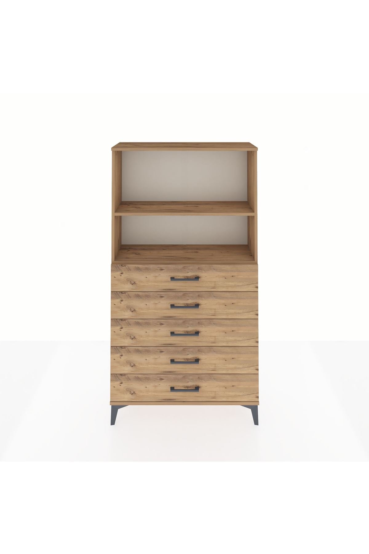 Arges Dolap 2 Raflı 5 Çekmeceli 88x30x163 - S21M076V9A