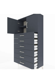 Arges Dolap 2 Raflı 6 Çekmeceli 2 Kapaklı 88x30x163 - S21M077V5A