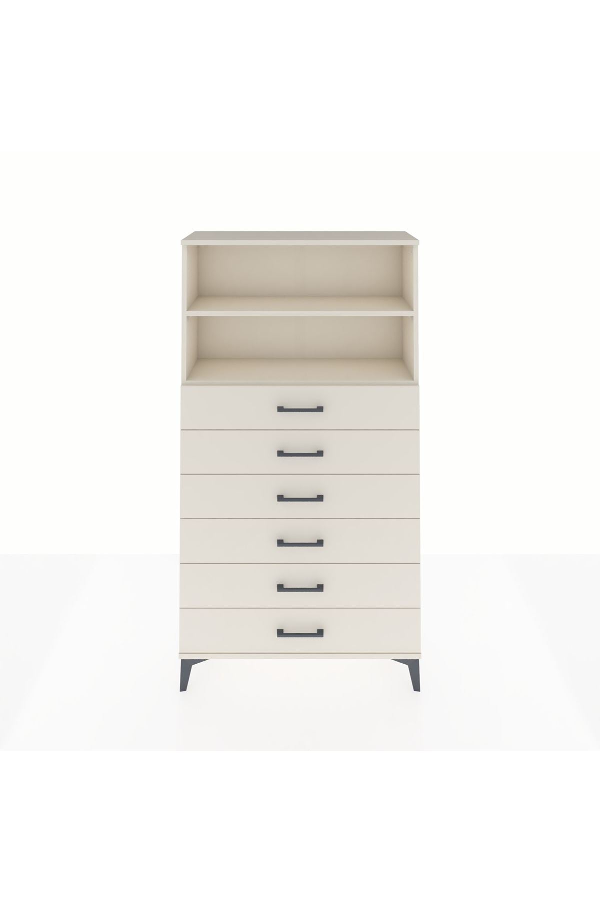 Arges Dolap 2 Raflı 6 Çekmeceli 88x30x163 - S21M078V1A