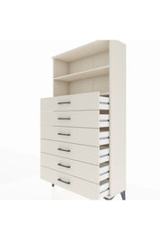 Arges Dolap 2 Raflı 6 Çekmeceli 88x30x163 - S21M078V1A