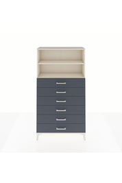 Arges Dolap 2 Raflı 6 Çekmeceli 88x30x163 - S21M078V2A