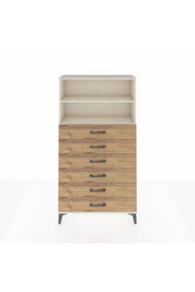 Arges Dolap 2 Raflı 6 Çekmeceli 88x30x163 - S21M078V3A