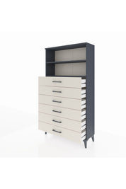 Arges Dolap 2 Raflı 6 Çekmeceli 88x30x163 - S21M078V4A