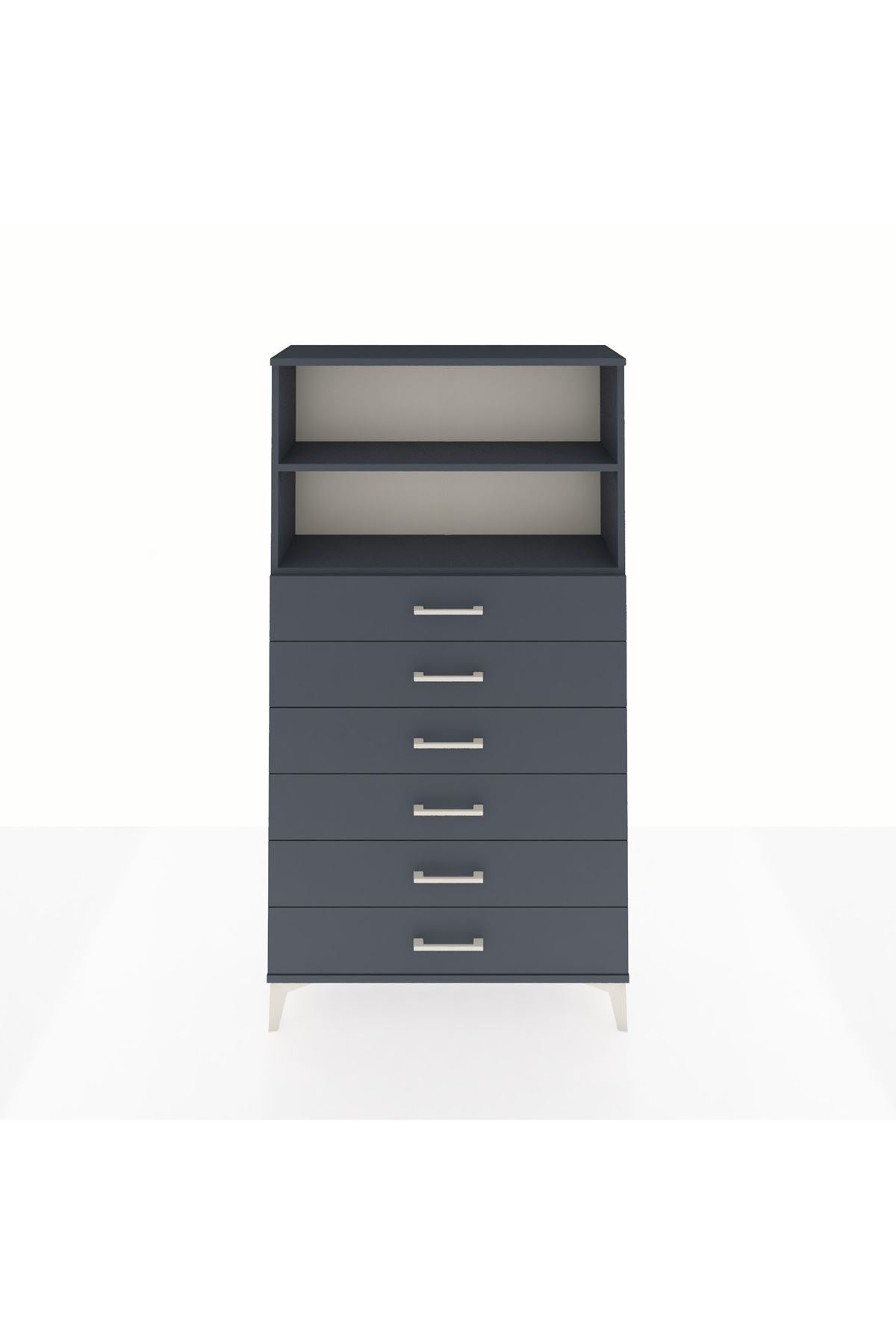 Arges Dolap 2 Raflı 6 Çekmeceli 88x30x163 - S21M078V5A