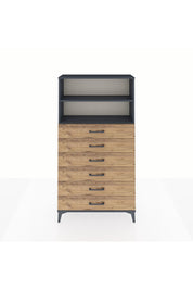 Arges Dolap 2 Raflı 6 Çekmeceli 88x30x163 - S21M078V6A