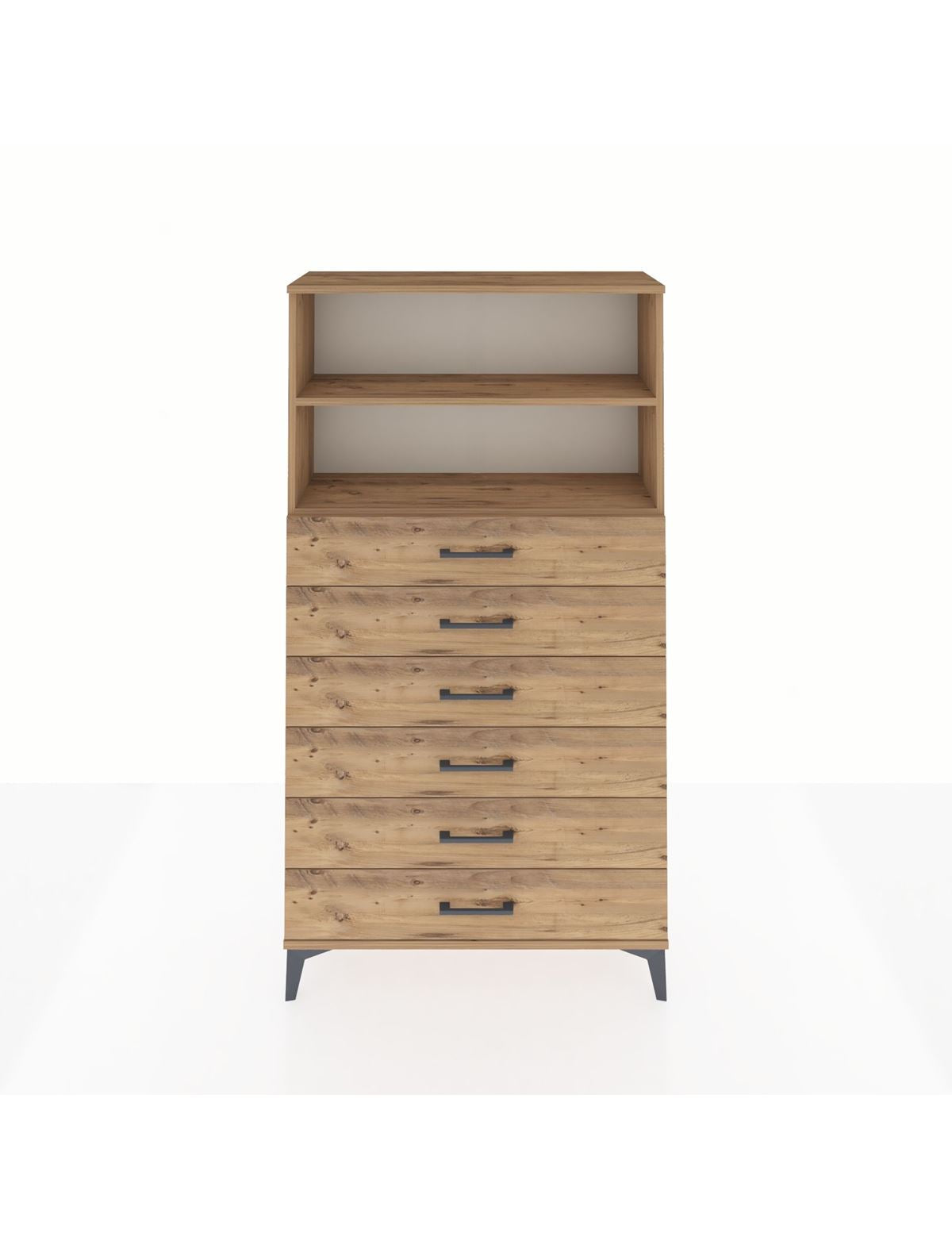 Arges Dolap 2 Raflı 6 Çekmeceli 88x30x163 - S21M078V9A