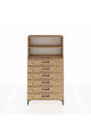 Arges Dolap 2 Raflı 6 Çekmeceli 88x30x163 - S21M078V9A