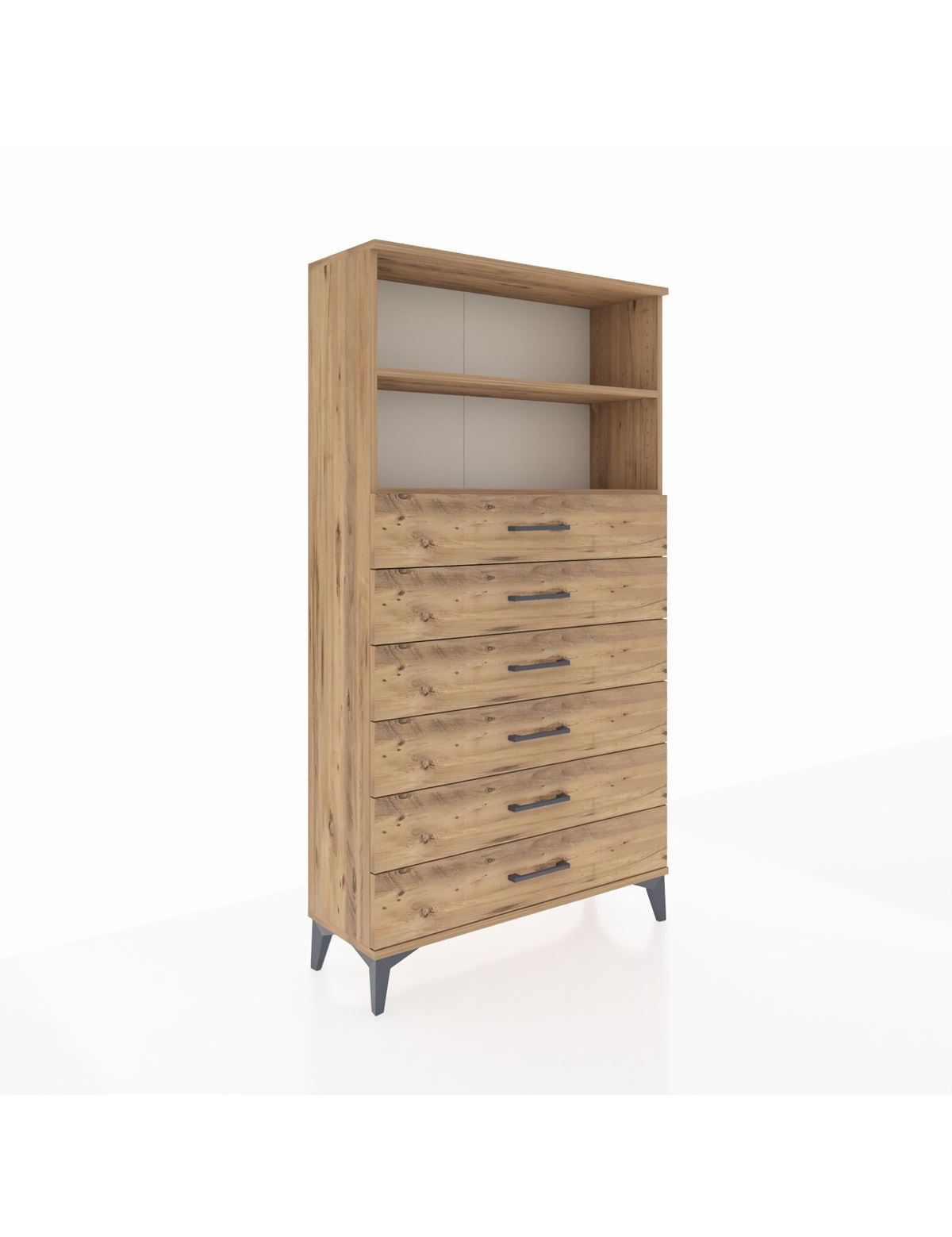 Arges Dolap 2 Raflı 6 Çekmeceli 88x30x163 - S21M078V9A
