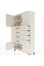 Arges Dolap 2 Raflı 4 Çekmeceli 4 Kapaklı 88x30x163 - S21M079V1A