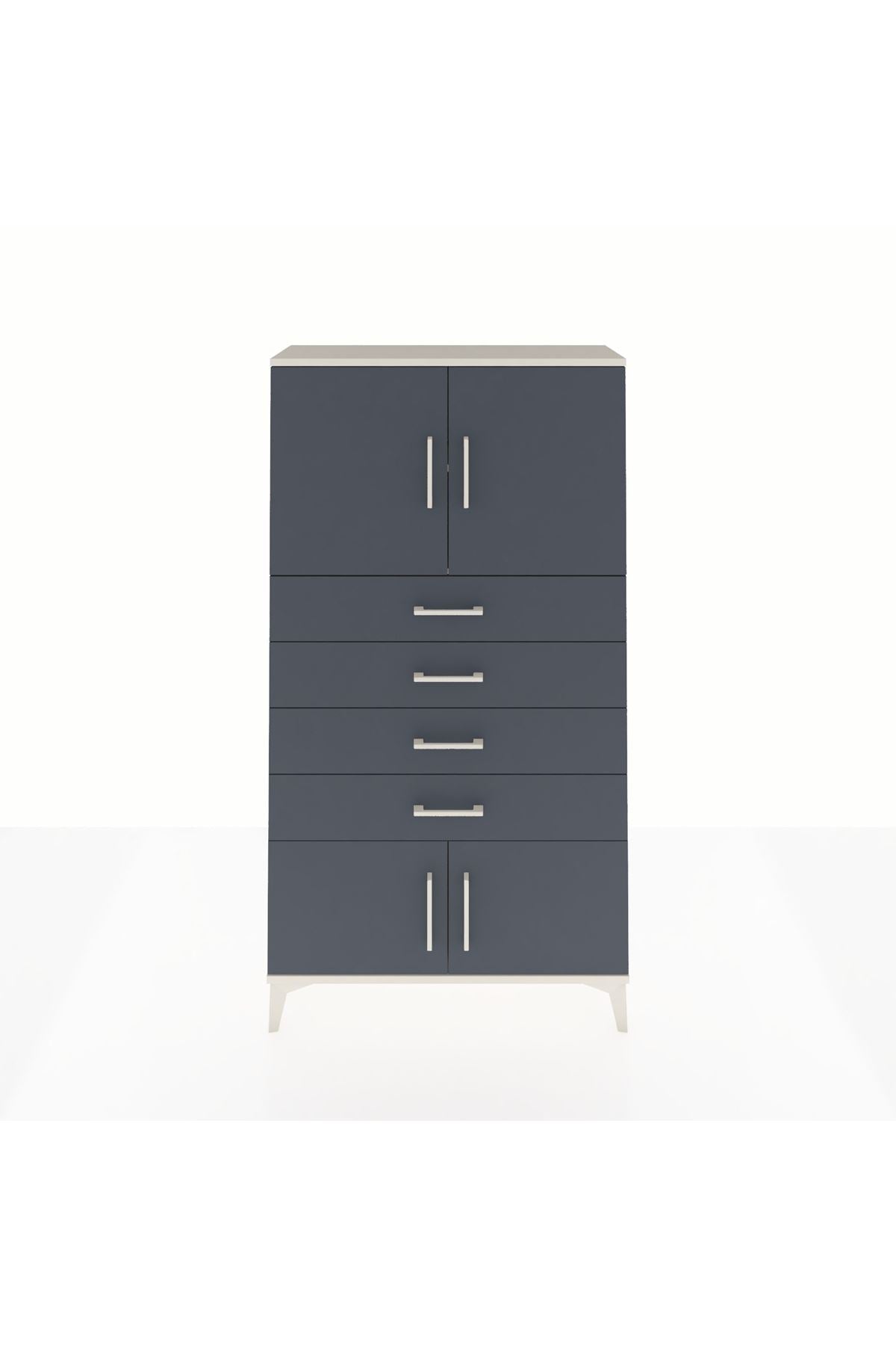 Arges Dolap 2 Raflı 4 Çekmeceli 4 Kapaklı 88x30x163 - S21M079V2A