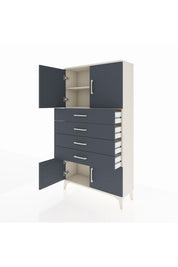 Arges Dolap 2 Raflı 4 Çekmeceli 4 Kapaklı 88x30x163 - S21M079V2A