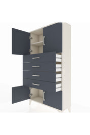 Arges Dolap 2 Raflı 4 Çekmeceli 4 Kapaklı 88x30x163 - S21M079V2A