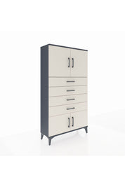 Arges Dolap 2 Raflı 4 Çekmeceli 4 Kapaklı 88x30x163 - S21M079V4A
