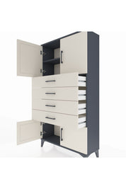 Arges Dolap 2 Raflı 4 Çekmeceli 4 Kapaklı 88x30x163 - S21M079V4A