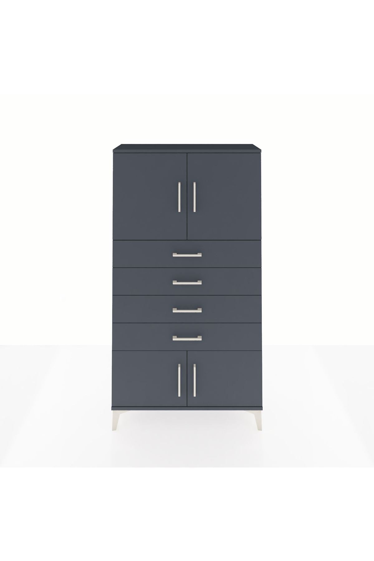 Arges Dolap 2 Raflı 4 Çekmeceli 4 Kapaklı 88x30x163 - S21M079V5A