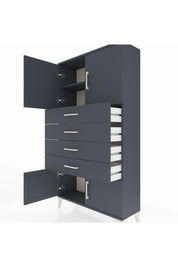 Arges Dolap 2 Raflı 4 Çekmeceli 4 Kapaklı 88x30x163 - S21M079V5A