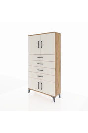 Arges Dolap 2 Raflı 4 Çekmeceli 4 Kapaklı 88x30x163 - S21M079V7A