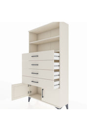 Arges Dolap 2 Raflı 4 Çekmeceli 2 Kapaklı 88x30x163 - S21M080V1A