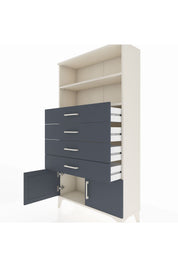 Arges Dolap 2 Raflı 4 Çekmeceli 2 Kapaklı 88x30x163 - S21M080V2A