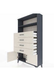 Arges Dolap 2 Raflı 4 Çekmeceli 2 Kapaklı 88x30x163 - S21M080V4A