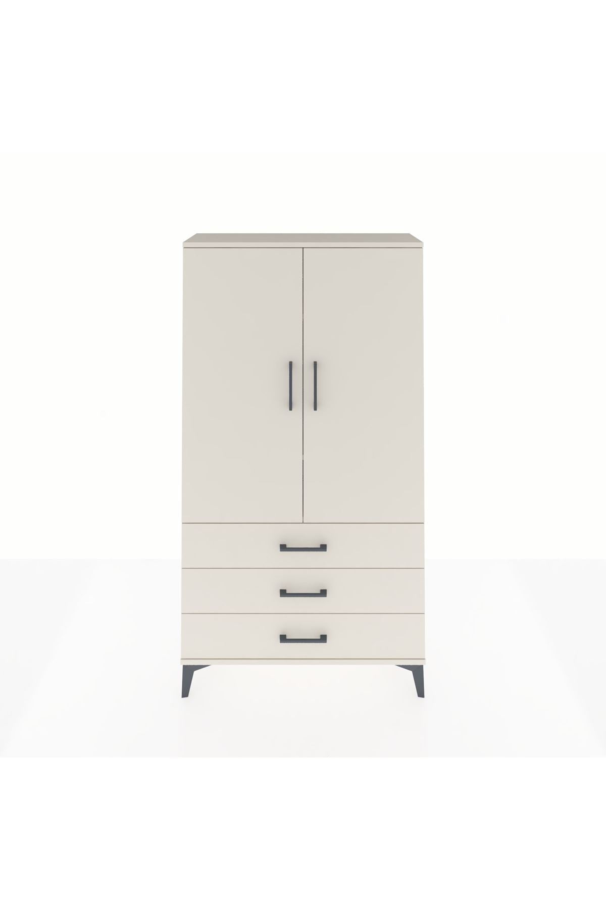Arges Dolap 3 Raflı 3 Çekmeceli 2 Kapaklı 88x30x163 - S21M081V1A