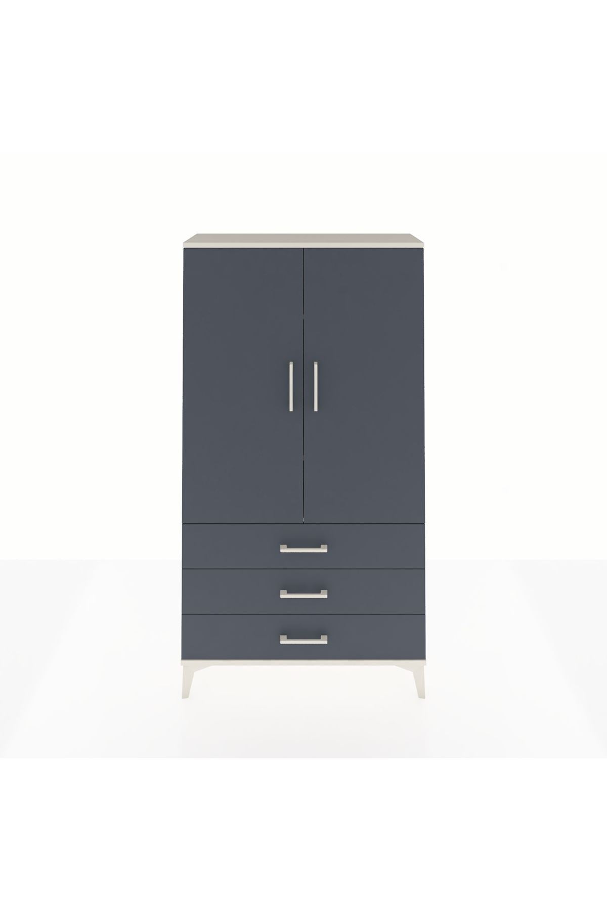 Arges Dolap 3 Raflı 3 Çekmeceli 2 Kapaklı 88x30x163 - S21M081V2A