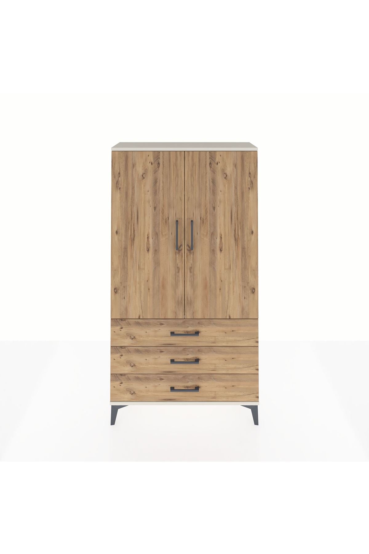 Arges Dolap 3 Raflı 3 Çekmeceli 2 Kapaklı 88x30x163 - S21M081V3A